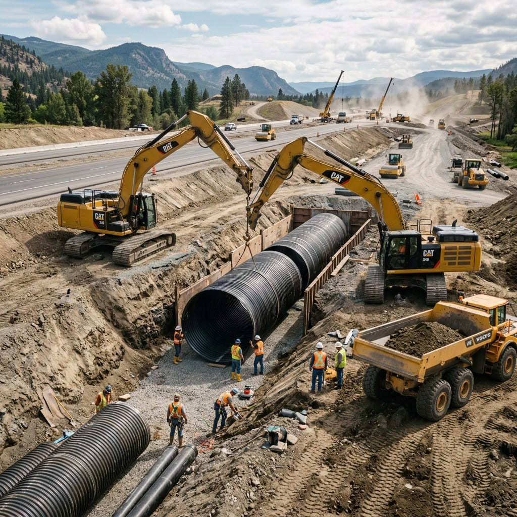 Dutos e drenos para obras de infraestrutura e saneamento